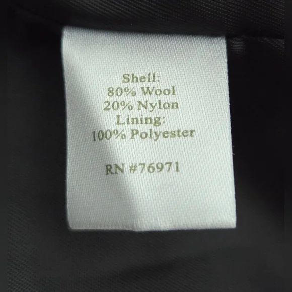 NWOT Garnet Hill Gray Ribbon Candy Ruffle Front Wool Coat Size 18 - Picture 16 of 16